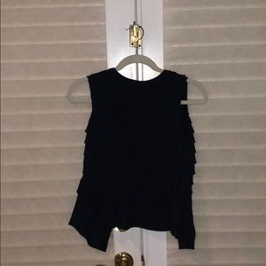 French Connection ruffled sleeveless top